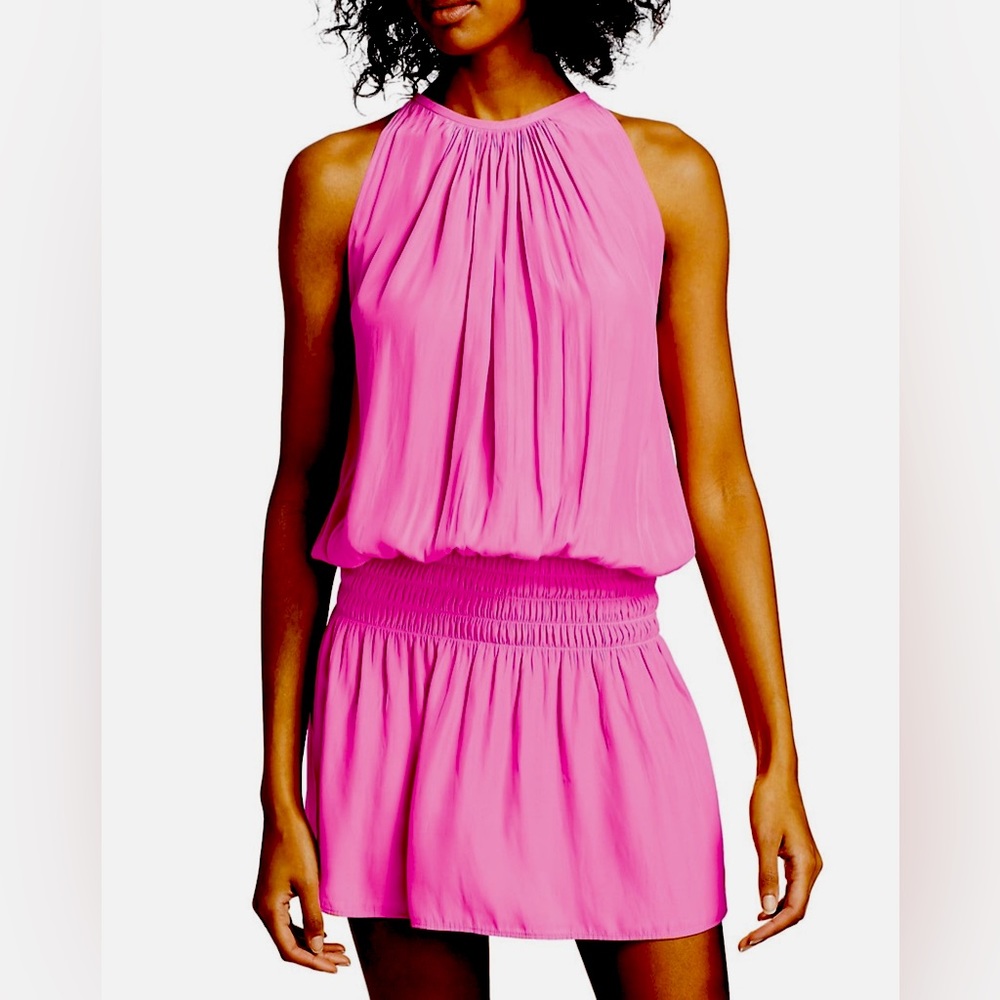 Ramy Brook Paris Sleeveless Dress Hot Pink